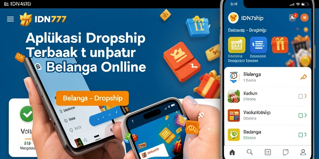 Tampilan antarmuka IDN777 yang sederhana dan fungsional untuk Dropship.