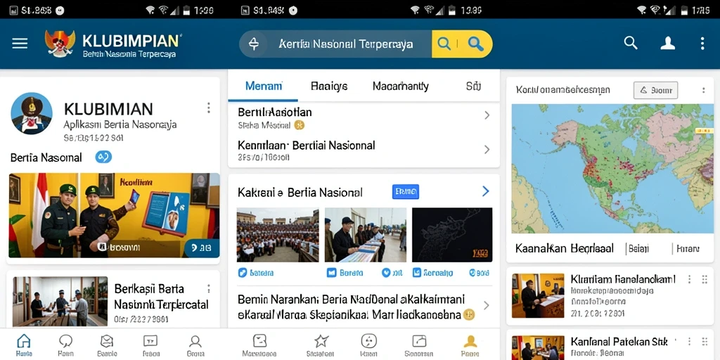Antarmuka KLUBIMPIAN yang sederhana dan informatif.