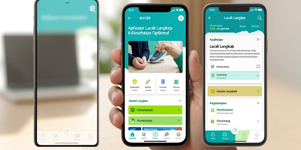 Antarmuka KNO89 yang menampilkan data langkah dengan grafik yang informatif.