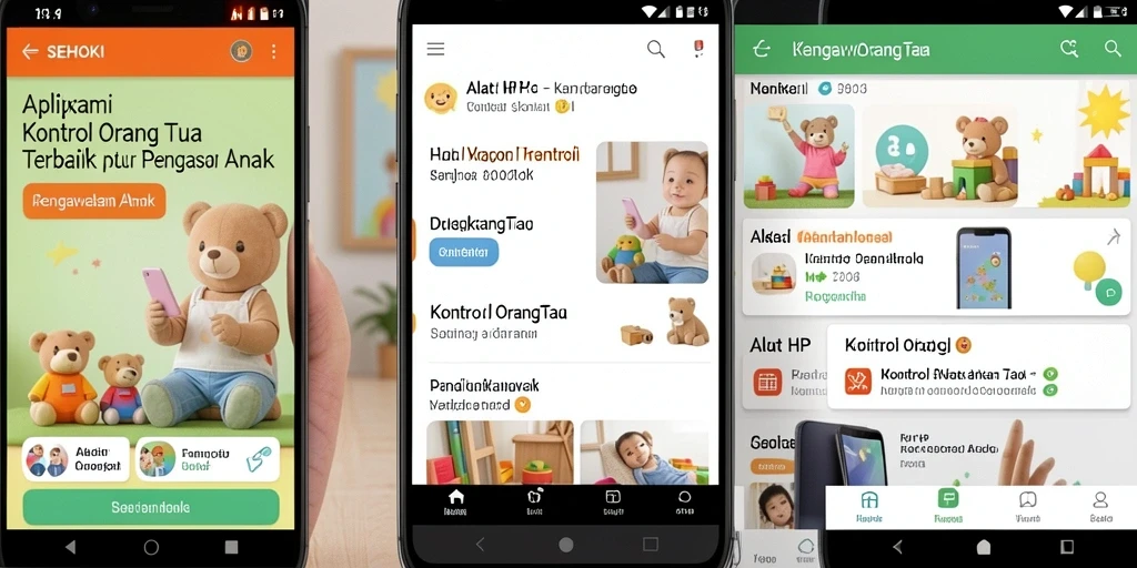Antarmuka SEHOKI yang user-friendly untuk kontrol orang tua.