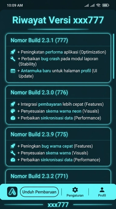 Riwayat Versi xxx777 untuk Pengguna Android